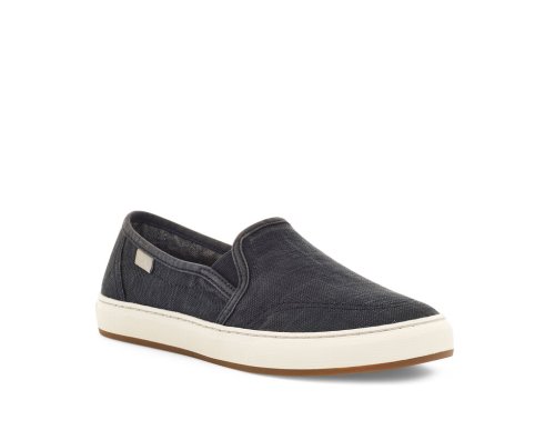 Női Sidewalk Surfers - Sanuk Avery Hemp Vegan Slip-on - Sanuk Fekete Cipő NYUMIC860